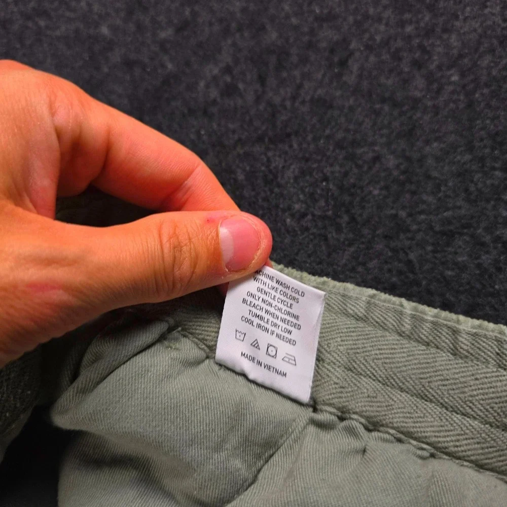 Todd Snyder Stretch Weekend Pants Corduroy Drawstring Elastic Green Men's XS